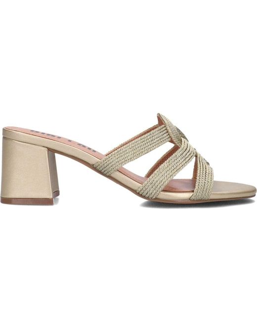 Bibi Lou Yellow Goldene Mules Mit Blockabsatz