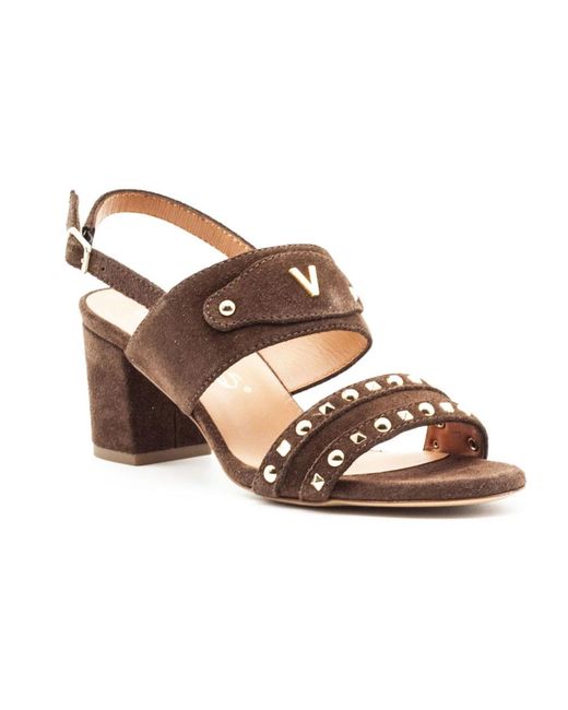 Via Roma 15 Brown High Heel Sandals