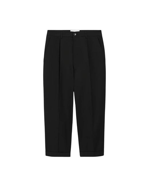 AMI Broeken ,Zwart ,Katoen Cotton Carrot Oversized Broek in het Black voor heren