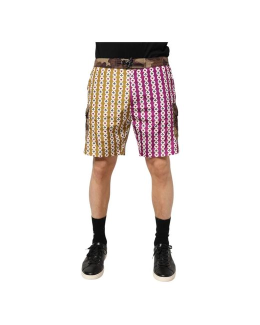 Dolce & Gabbana Spielkarten-Tarnung Badeshorts in Red für Herren