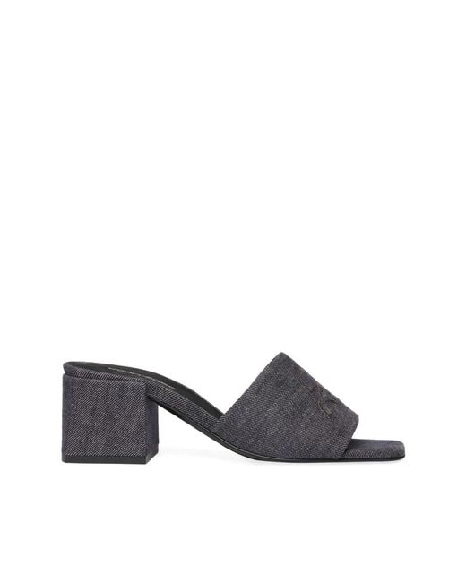 Courreges Blue Heeled Mules