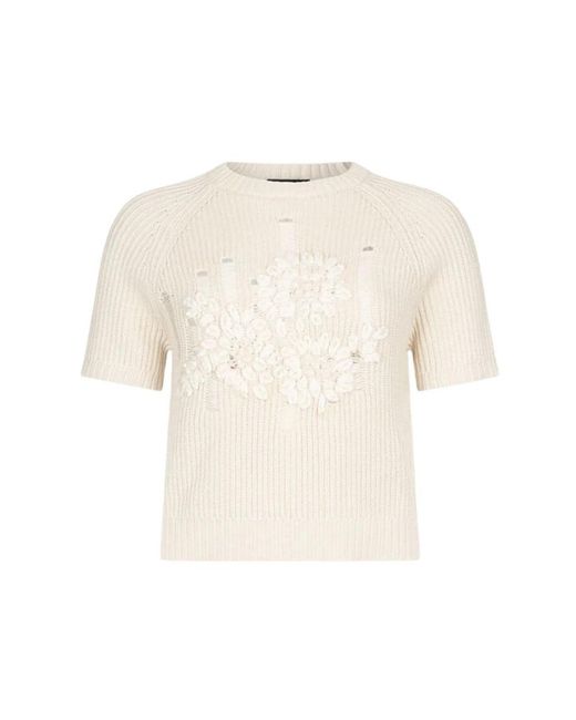 Liu Jo Natural Round-Neck Knitwear