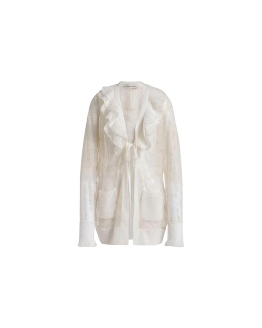Alberta Ferretti White Cardigans