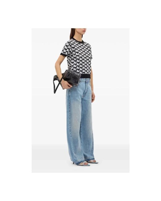 Round-Neck Knitwear MSGM de color Black