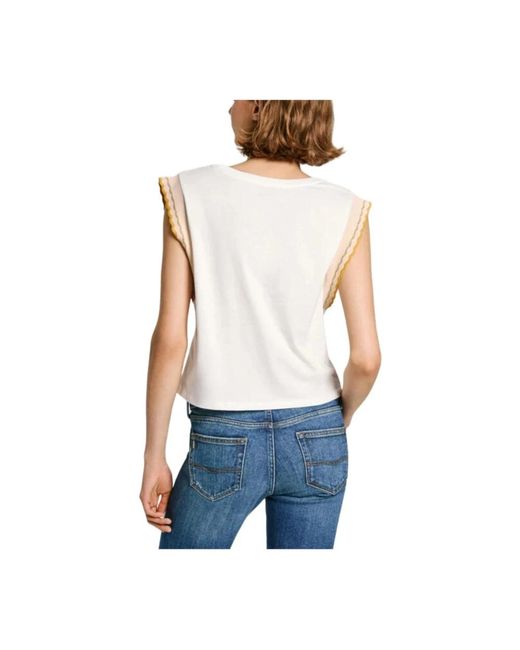 Pepe Jeans Blue Sleeveless Tops
