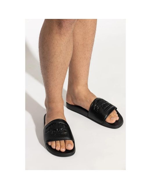DSquared² Logo Slides in Black für Herren