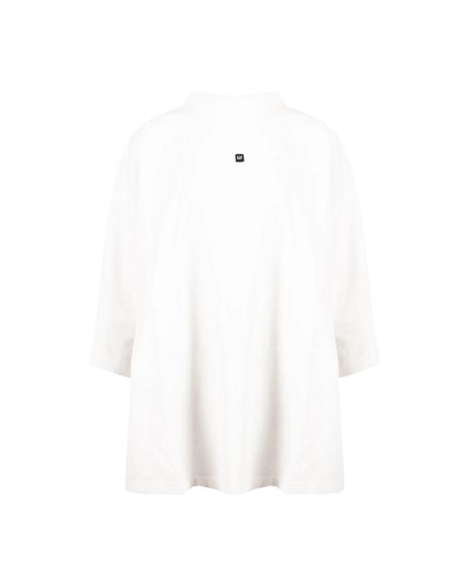 Camiseta de algodón con estampado Balenciaga de color White