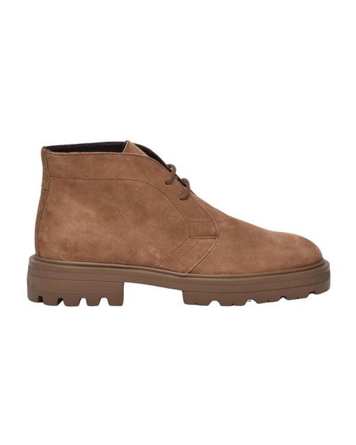 Hogan Brown Lace-Up Boots for men