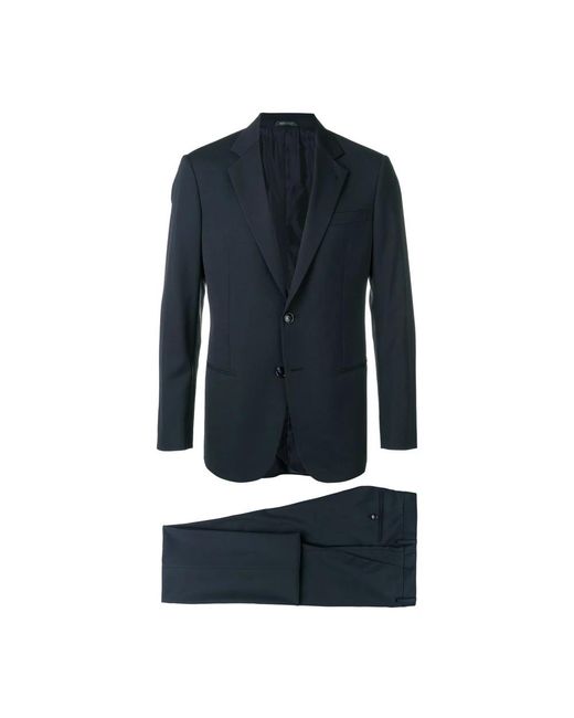 Giorgio Armani Blue Single Breasted Suits for men