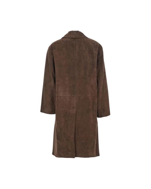 Max Mara Jassen ,Bruin ,Leer Soprabito Monopetto in het Brown