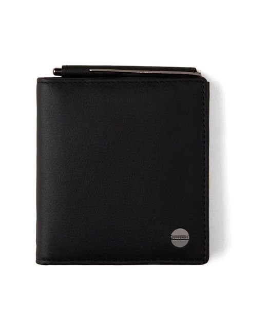 Borbonese Accessoires ,Zwart ,Leer Leren Portemonnee Met Kaarthouders in het Black voor heren