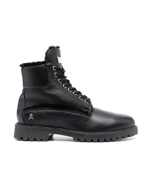 Philipp Plein Black Winter Boots for men