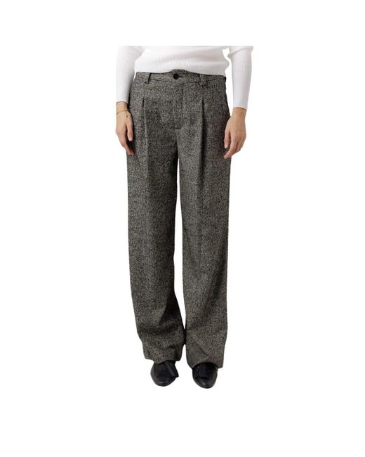Closed Gray Wide Trousers