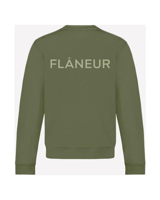 flâneur Tonal Logo Sweater in het Green voor heren