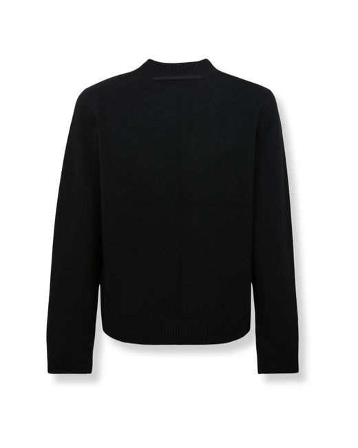 Sacai Black Round-Neck Knitwear for men