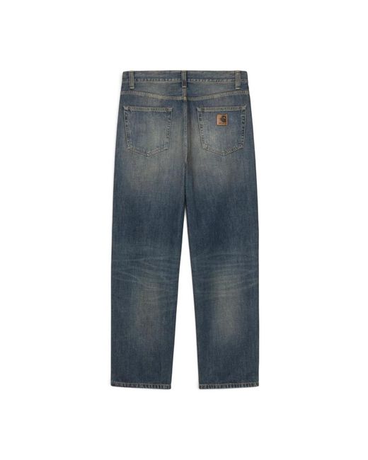 Carhartt Blue Straight Fit Jeans for men