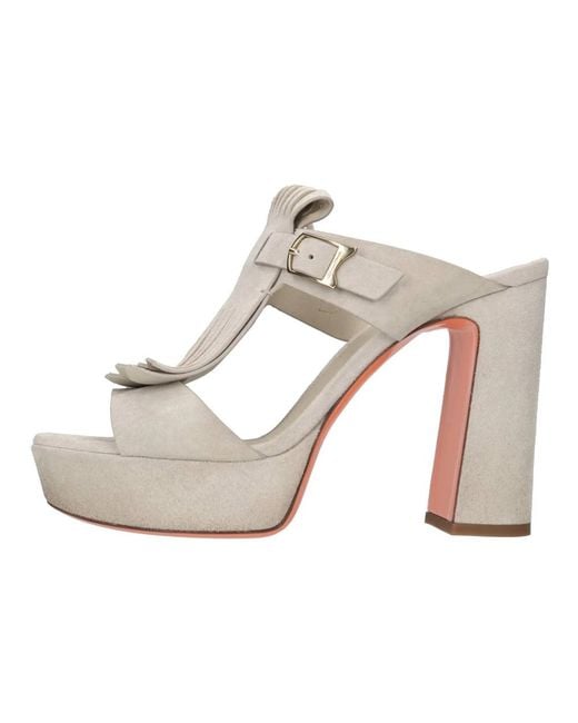 Santoni Metallic Suede Mule