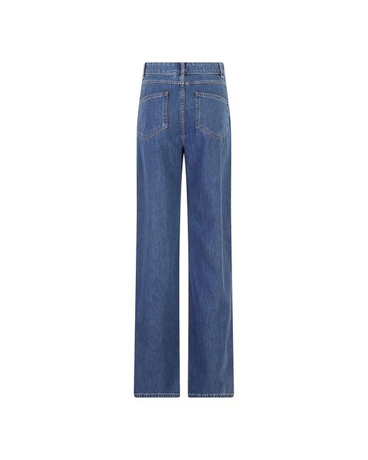 Max Mara Blue Straight Fit Jeans