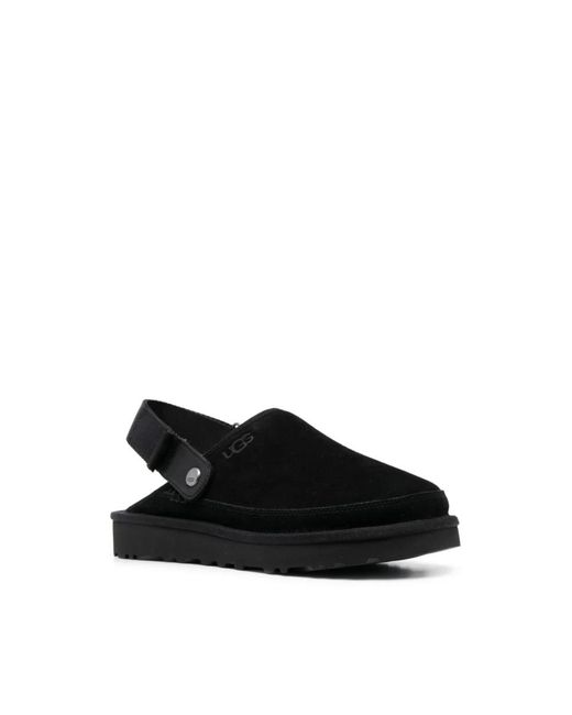 Ugg Schoenen ,Zwart ,Leer Suede Clogs in het Black voor heren