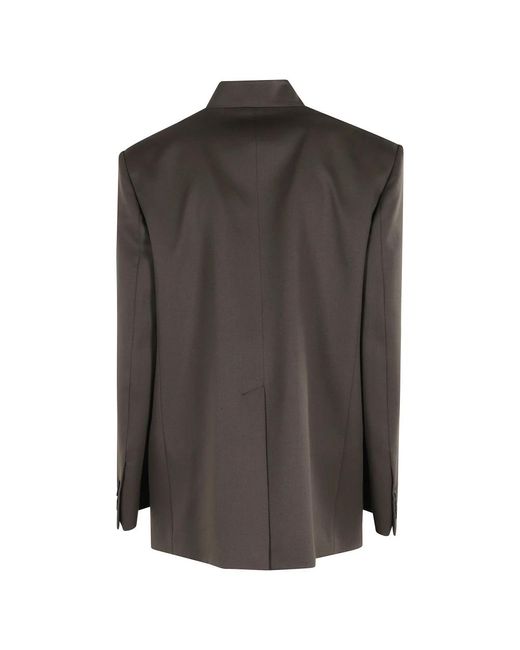 The Attico Bruine Oversized Lange Mouw Jas in het Green