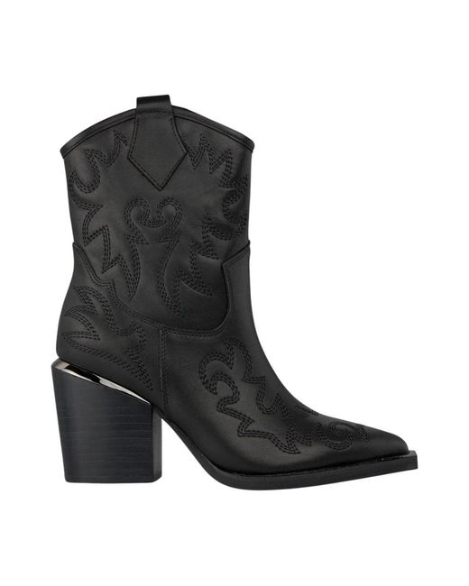 Alma En Pena. Black Cowboy & Biker Boots