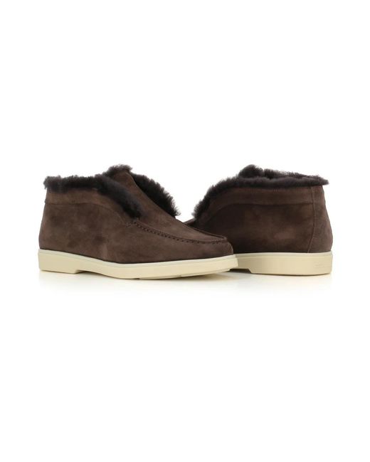 Santoni Brown Ankle Boots