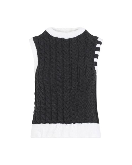 Thom Browne Black Round-Neck Knitwear