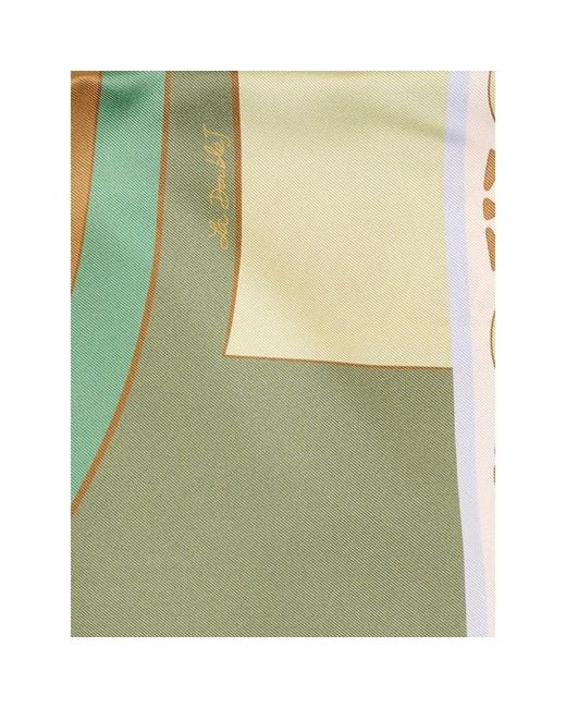 LaDoubleJ Green Silky Scarves