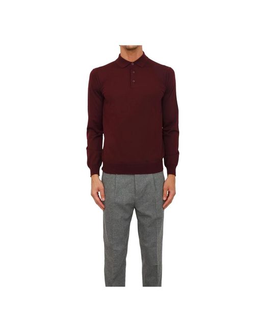 Paolo Pecora Red Round-Neck Knitwear for men