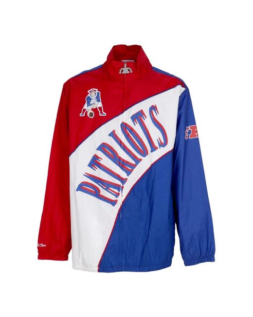 Mitchell & Ness Jassen ,Veelkleurig ,Polyester Nfl Retro Windbreaker Patriots Celebration in het Red voor heren