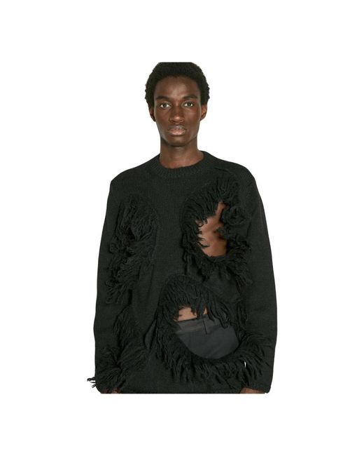 Comme des Garçons Round-Neck Knitwear in het Black voor heren
