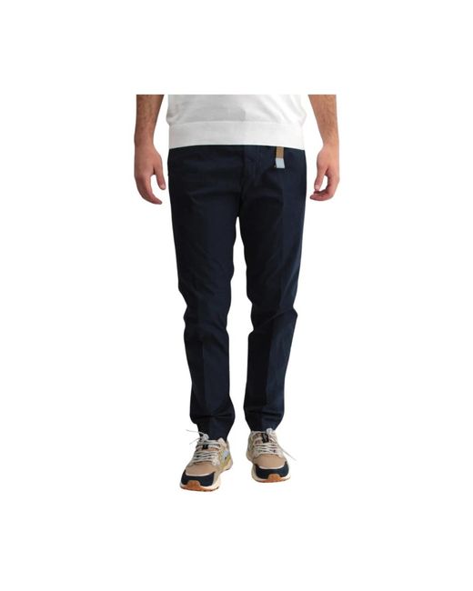 Pantaloni blu con cintura regolabile e tasche di White Sand in Blue da Uomo