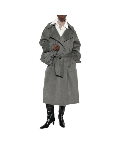 Frankie Shop Gray Double-Breasted Coats
