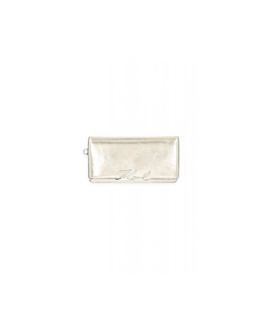 Karl Lagerfeld White Clutches