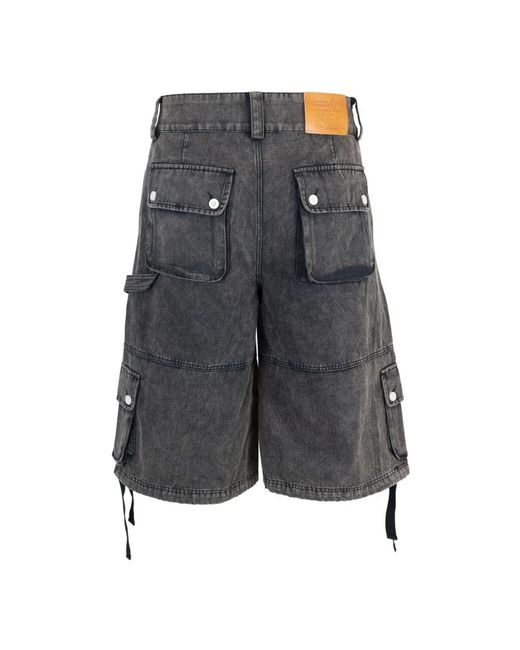 UNTITLED ARTWORKS Gray Denim Shorts for men