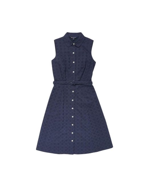 Brooks Brothers Kleedjes ,Blauw ,Katoen Klassieke Katoenen Overhemdjurk in het Blue