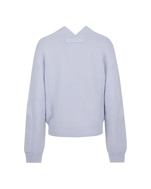 V-Neck Knitwear Victoria Beckham en coloris Blue