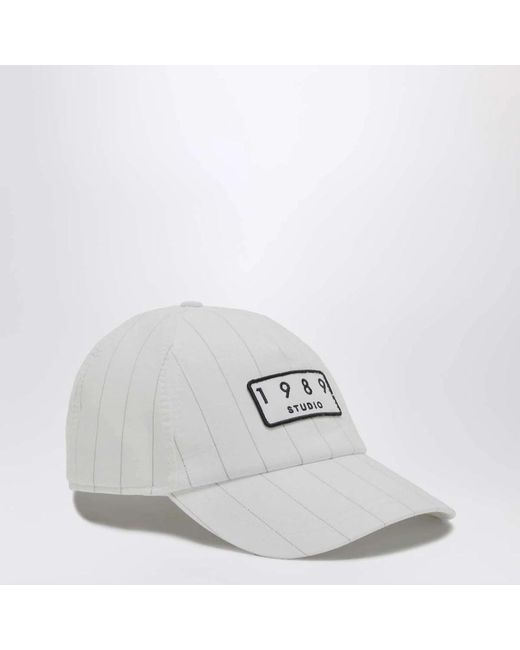 1989 STUDIO Accessoires ,Wit ,Witte Klep Hoed in het Gray