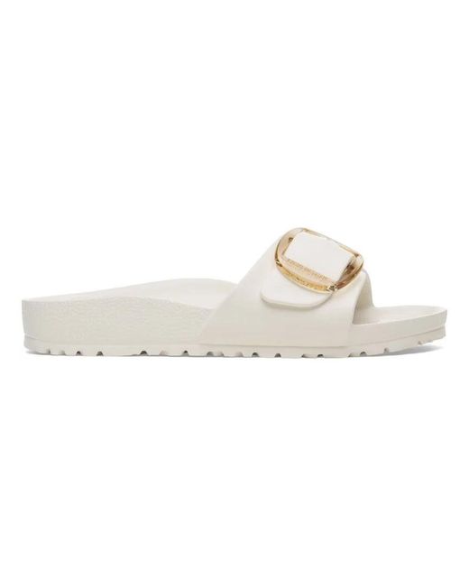 Birkenstock White Sliders