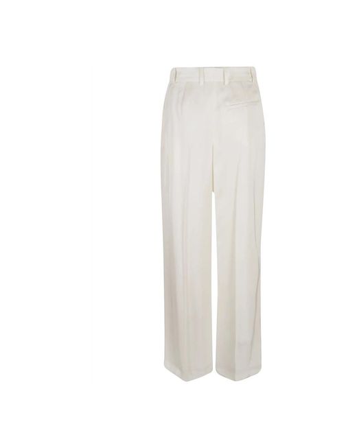 Alexander McQueen White Wide Trousers