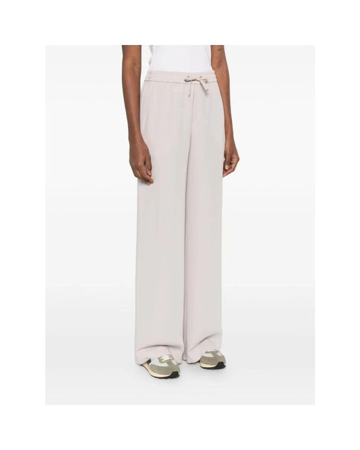 Herno Gray Wide Trousers