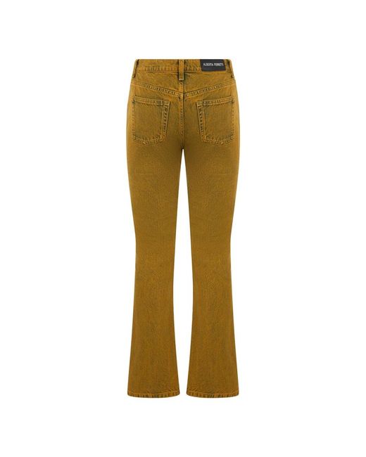 Alberta Ferretti Boot-Cut Jeans in het Green