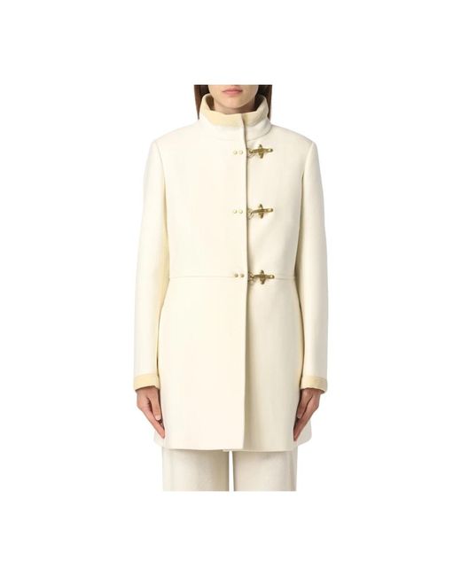 Coats > single-breasted coats Fay en coloris Natural