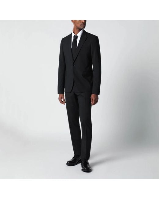Lardini Black Single Breasted Suits for men