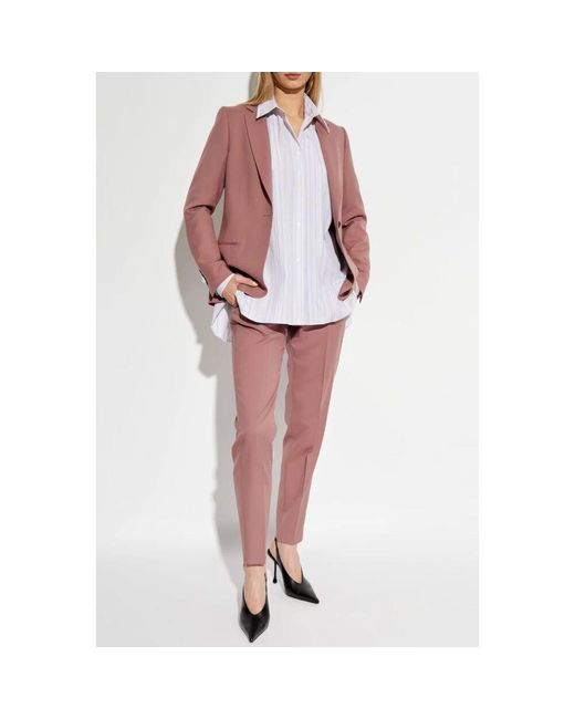 Paul Smith White Hemd mit gestreiftem muster