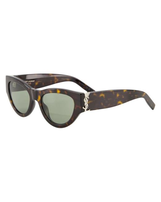 Saint Laurent Black Tortoiseshell Sonnenbrille Sl M94