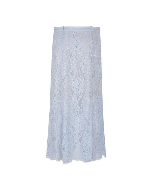 Self-Portrait Blue Midi Skirts