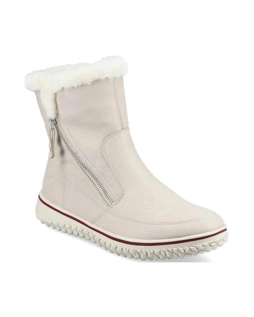 Rieker White Winter Boots