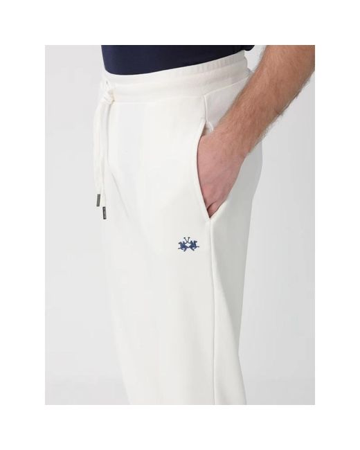 La Martina Blue Sweatpants for men