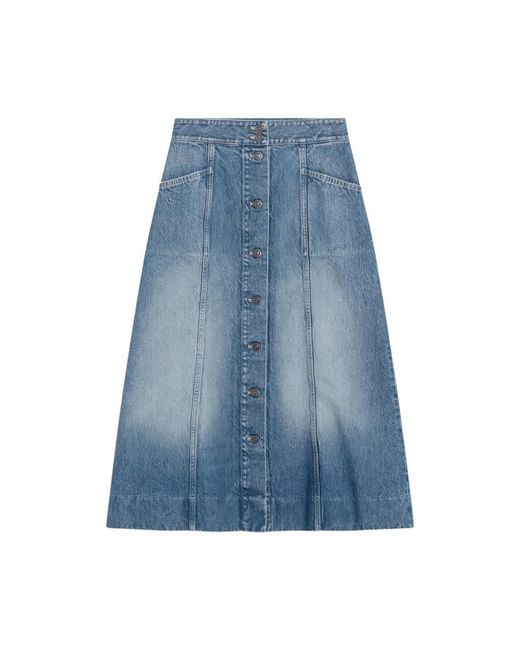 Valentino Blue Denim Skirts
